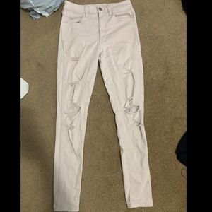 Light Pink Ripped Jeggings